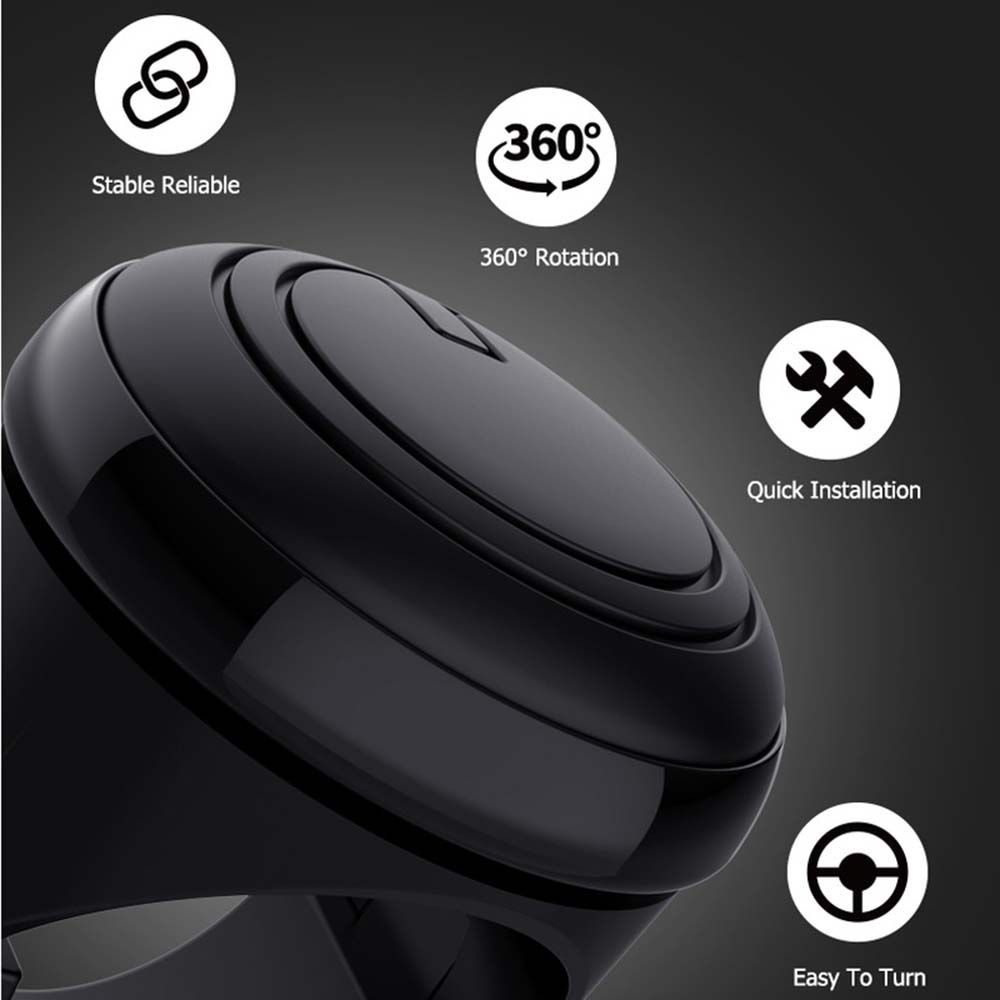 Núm Xoay 360 Độ Bằng Nhựa Và Kim Loại Gắn Vô Lăng Xe Hơi