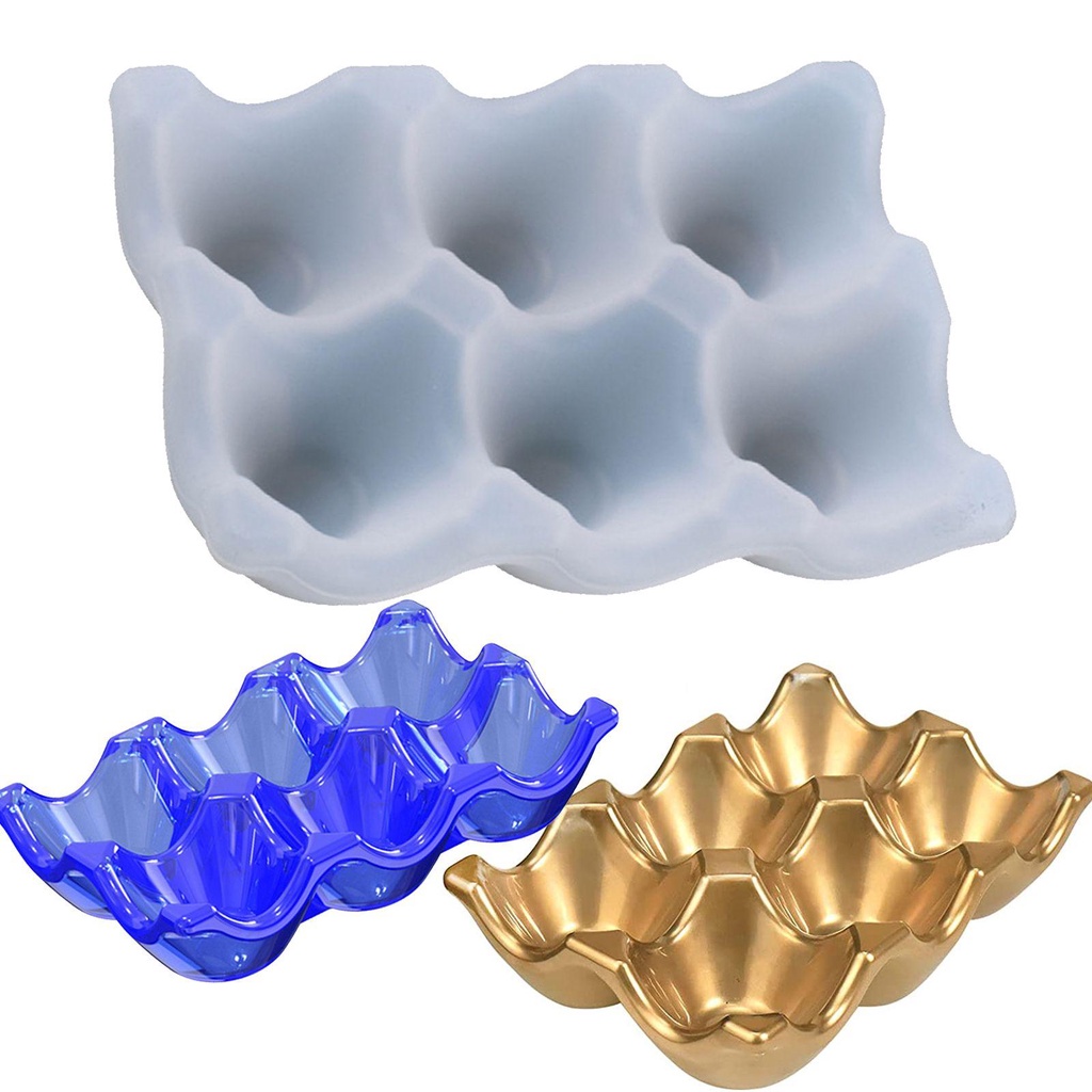 LAKAMIER Giá Đỡ Trứng Bằng Silicone 6 Lỗ Tiện Dụng