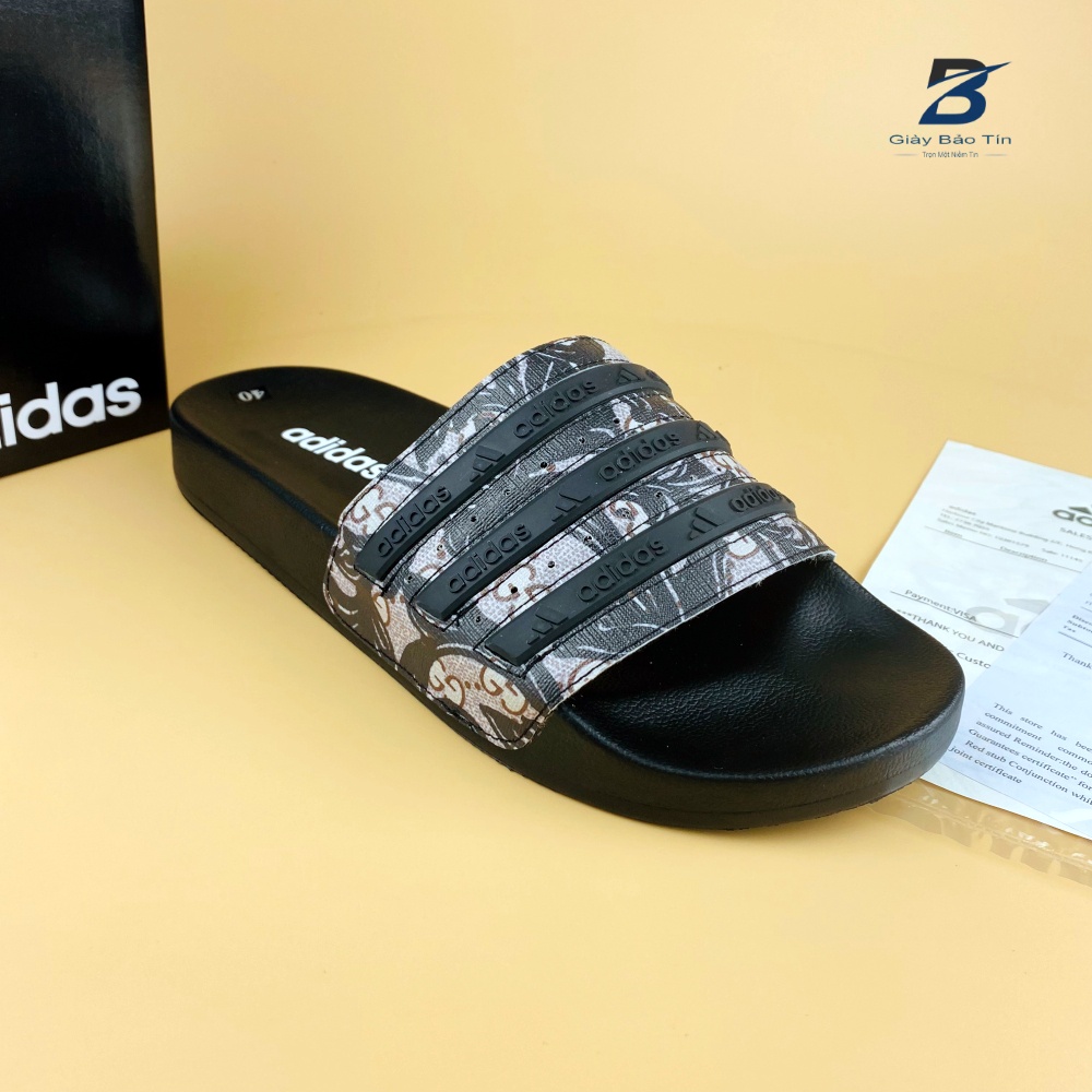 Dép nam ADIDAS mẫu mới nhất dép nam quai ngang form dáng thể thao đế cao su quai ôm chân êm nhẹ DS 110 [BILL + BOX}
