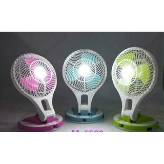 Quạt tích điện mini có đèn Led 5580