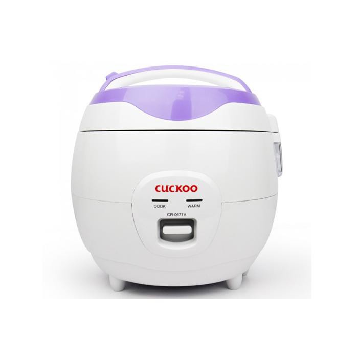 Nồi Cơm Điện Cuckoo CR-0671V 1L 500W (Trắng Phối Tím)