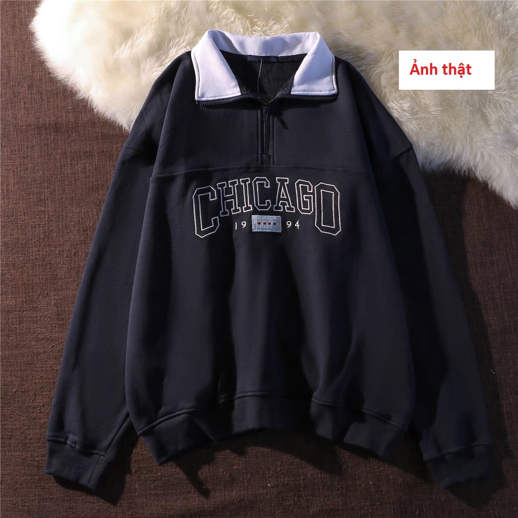 Áo Sweater Nam Nữ Khóa Cổ Chicago 1994 - Áo Thu Đông Chất Nỉ Ngoại Mềm Mịn Unisex Hottrend 2021 X.Store