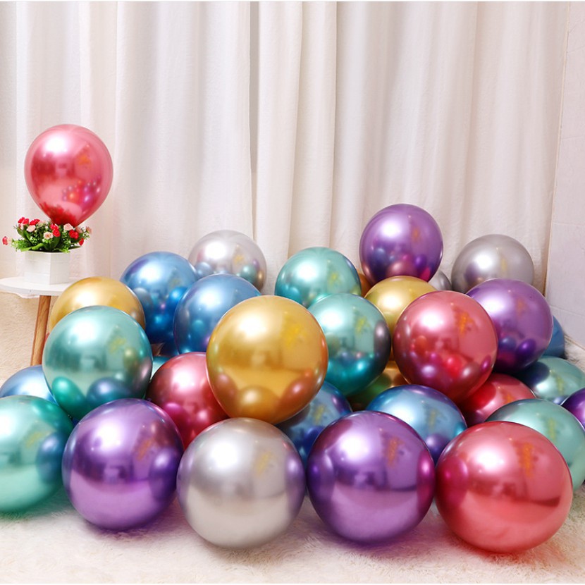 Bong Bóng Siêu Nhũ Size 12in Túi 10 Cái Trang Trí Sinh Nhật, Party,...