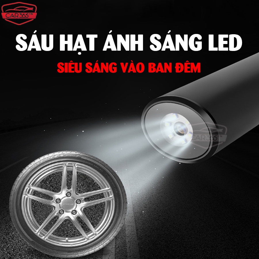 Máy bơm hơi ô tô cầm tay mini di động Màn Hình LCD CAR365 dùng pin sạc thông minh cao cấp - CAR33