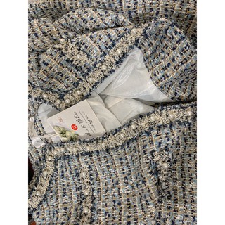 SET DẠ TWEED ĐÍNH VIỀN CƯỜM