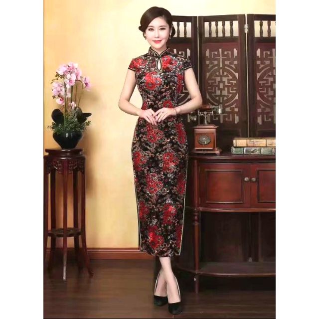 Giảm Giá Xường Xám Nhung - Áo Dài Thượng Hải - Beecost