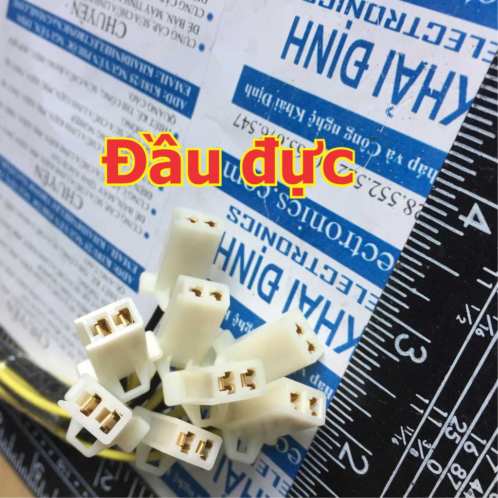 dây header 2.8mm jack xe máy đầu ĐỰC/CÁI/ĐỰC+CÁI 2P, bấm sẵn dây 20cm kde3214