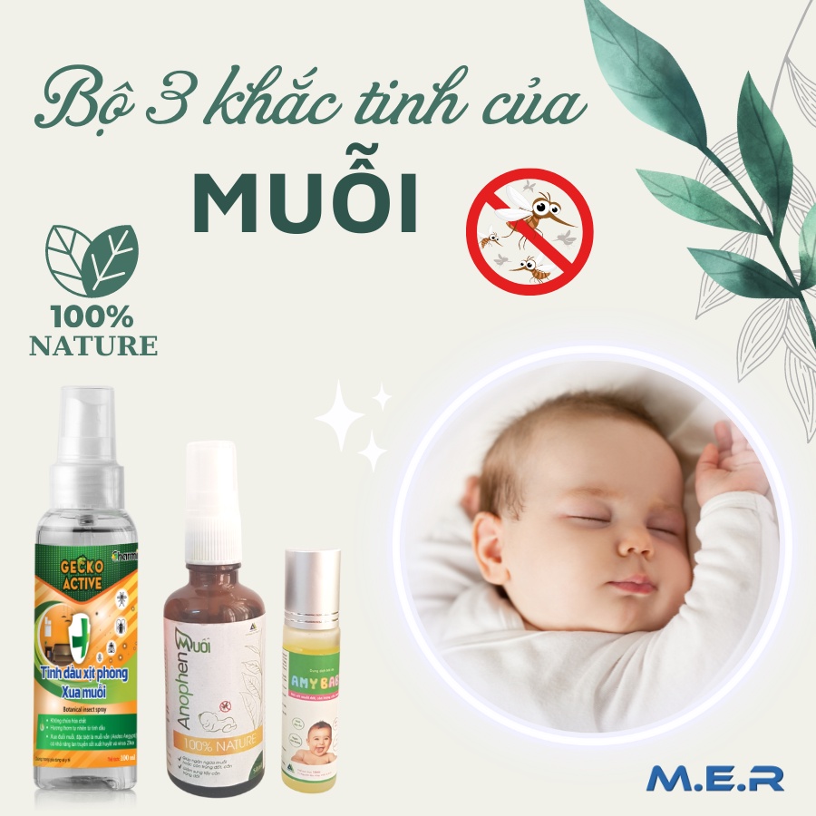 Thảo dược xịt Muỗi Anophen - xua đuổi muỗi, côn trùng, phòng chống muỗi đốt, an toàn khi xịt lên da