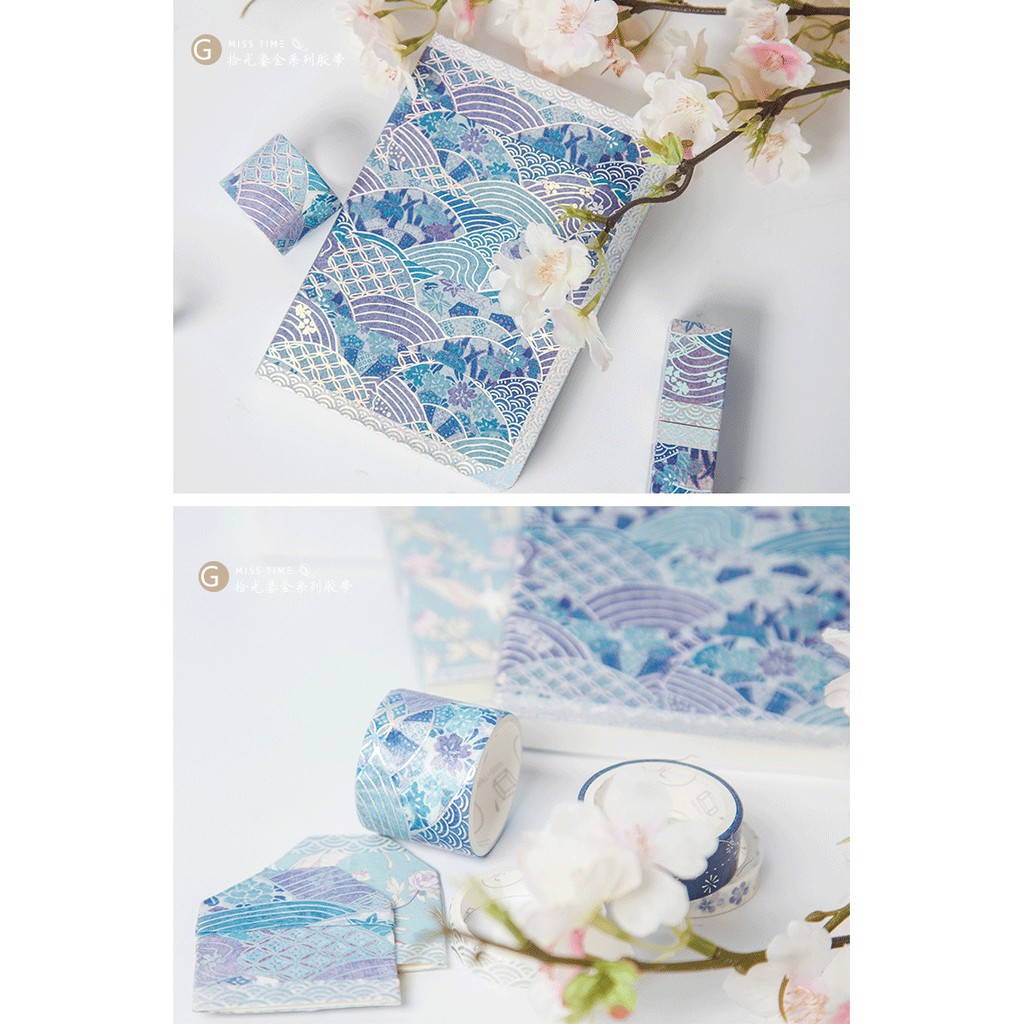 Set 5 cuộn băng dính washi tape họa tiết Nhật WST227-