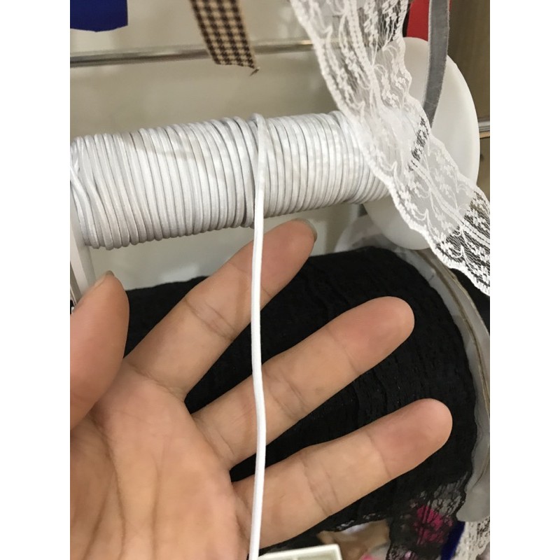 Dây chun 2mm co giãn làm dây buộc sổ, cột tóc