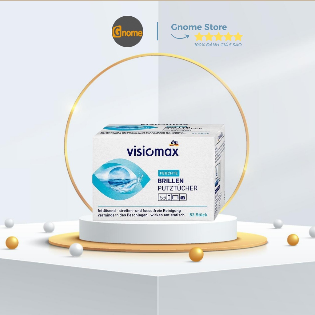 Khăn lau kính Visiomax, lau sạch nhờn vân tay bụi bẩn trên mắt kính