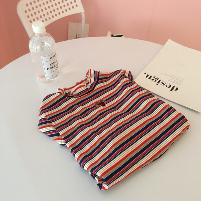 Áo kẻ ulzzang trái tim