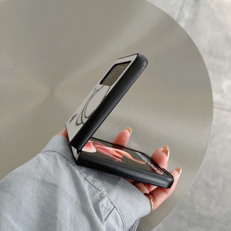 Ốp Điện Thoại Kính Cường Lực Hình Gấu Hoạt Hình Cho Samsung z Flip 3 5G Galaxy z Flip 3