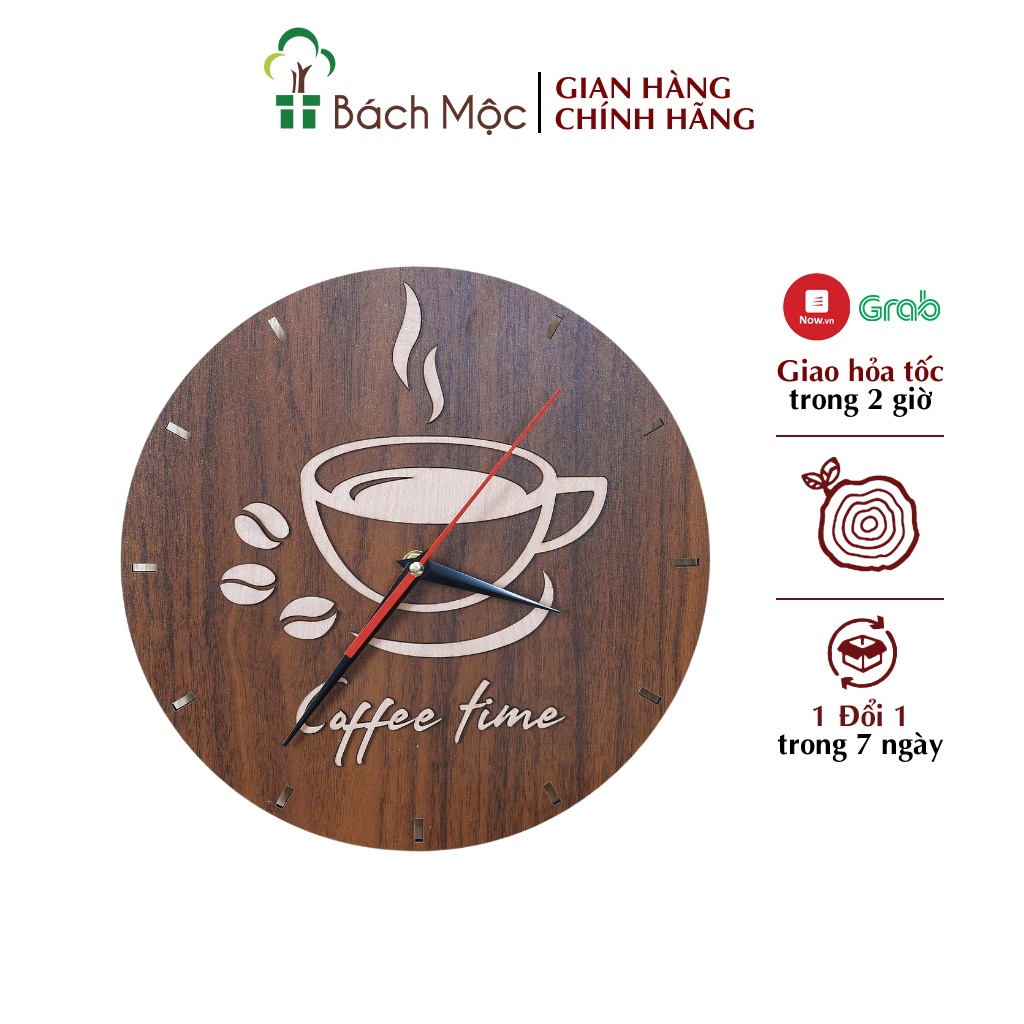 [Mã BMBAU50 giảm 7% đơn 99K] Đồng Hồ Treo Tường BÁCH MỘC Decor Nhà Cửa, Thiết Kế Độc Đáo, Bắt Mắt