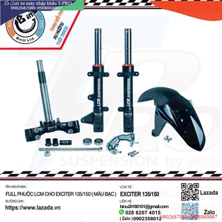 FULL COMBO PHUỘC LCM CHO EXCITER135/150 ( MÀU BẠC )