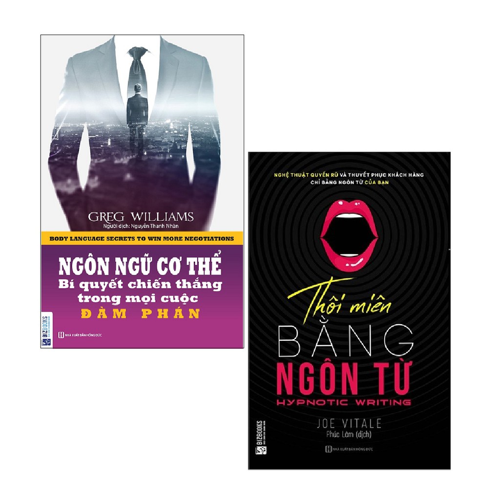 Sách MCBooks - Combo Ngôn Ngữ Cơ Thể - Bí Quyết Chiến Thắng Trong Mọi Cuộc Đàm Phán + Thôi Miên Bằng Ngôn Từ ( 2 cuốn )