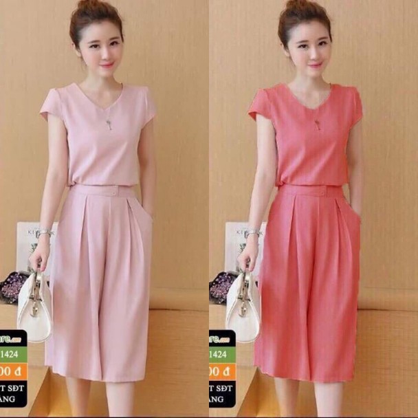 sale sét bộ ống rộng cổ tim thới trang trẻ trung | BigBuy360 - bigbuy360.vn