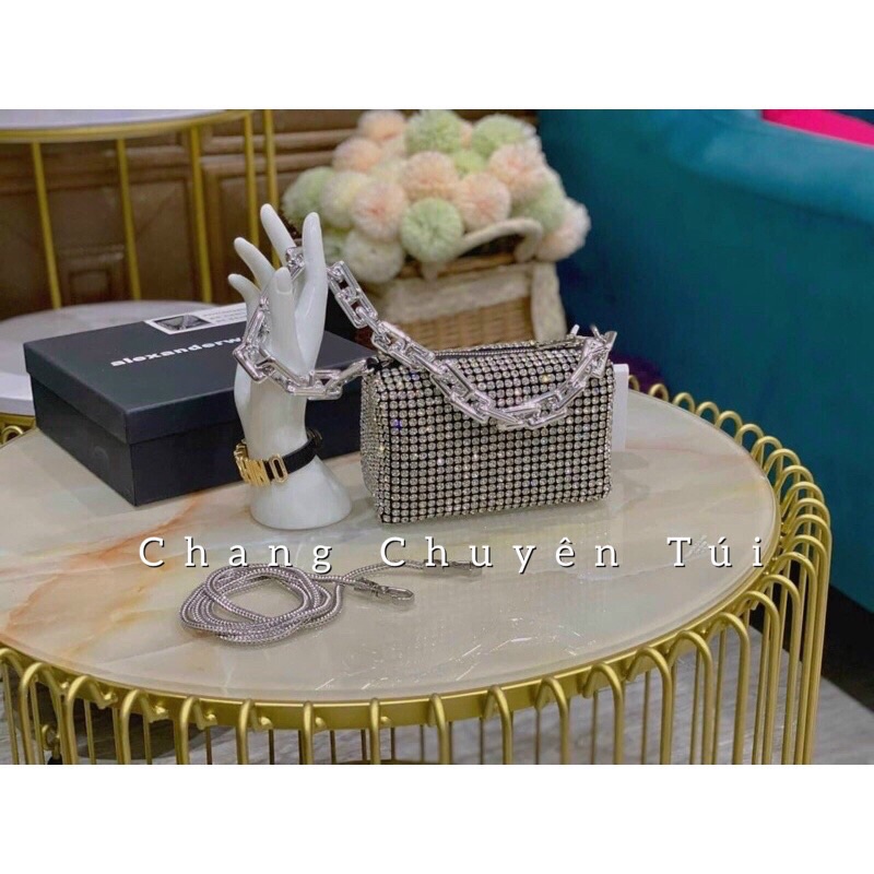 [Fullbox hàng đẹp] Túi Alex đá đi tiệc kiểu mới sang chảnh,túi Wang đính đá thời trang (clip thật)