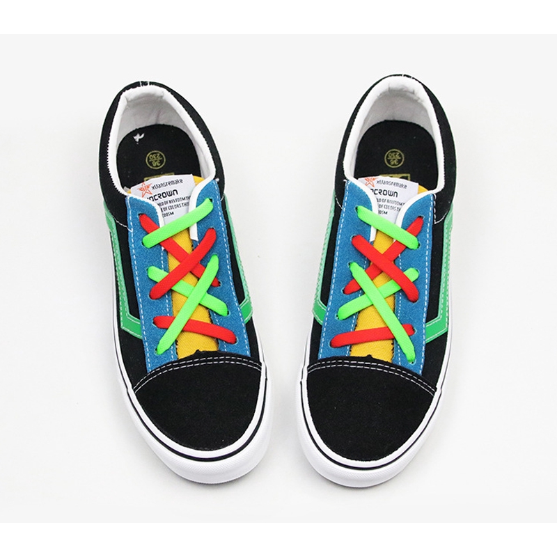 Set 16 Dây Giày Thể Thao Bằng Silicone Không Cần Buộc Co Giãn Dùng Cho Người Lớn Trẻ Em