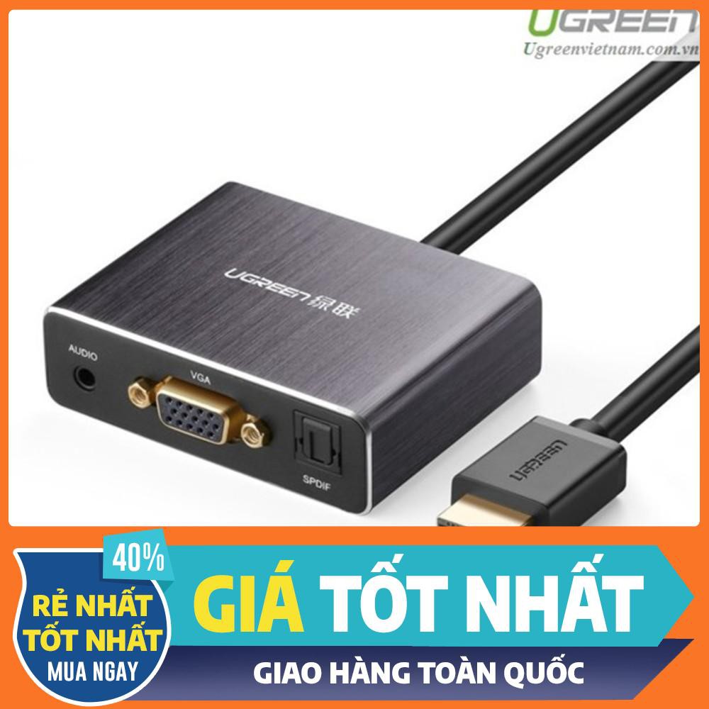 Cáp chuyển đổi HDMI to VGA + Audio và 1 cổng quang SPDIF chính hãng Ugreen UG-40282