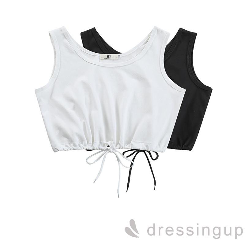 Áo Thun Sát Nách Cổ Tròn Màu Sắc Retro Thời Trang Mùa Hè Cho Nữ