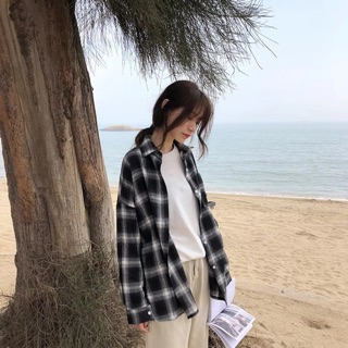 Áo khoác sơ mi Caro 🔸 GIÁ TỐT NHẤT 🔸 áo sơ mi Unisex chất Kate dày dặn, thoáng mát - C019