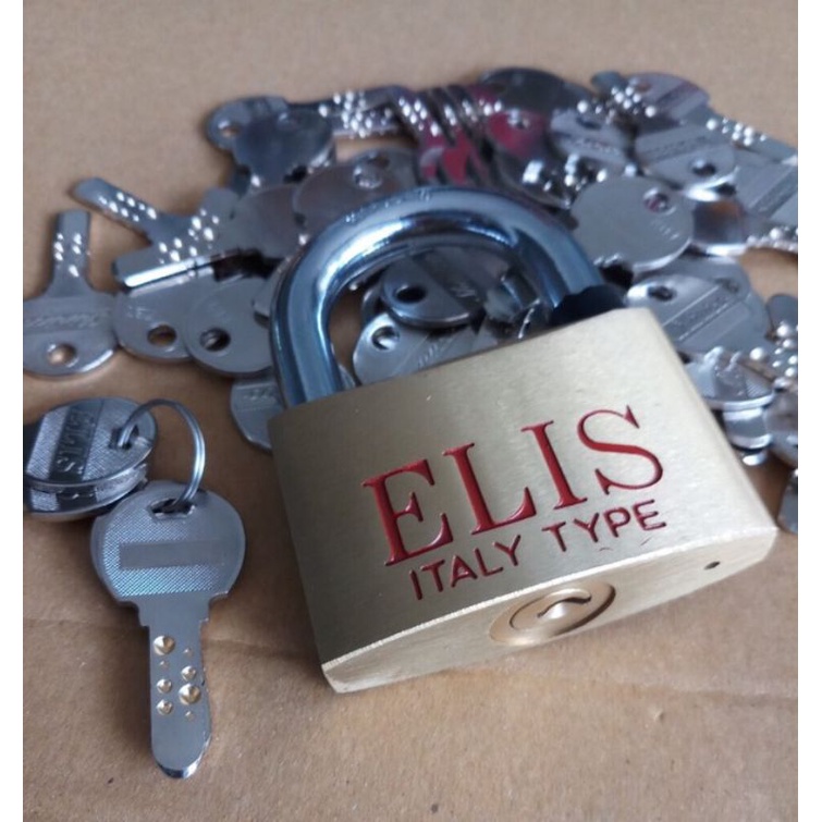 Ổ khoá ELIS 70mm gồm 50 chìa khoá phụ ( chất liệu đồng )