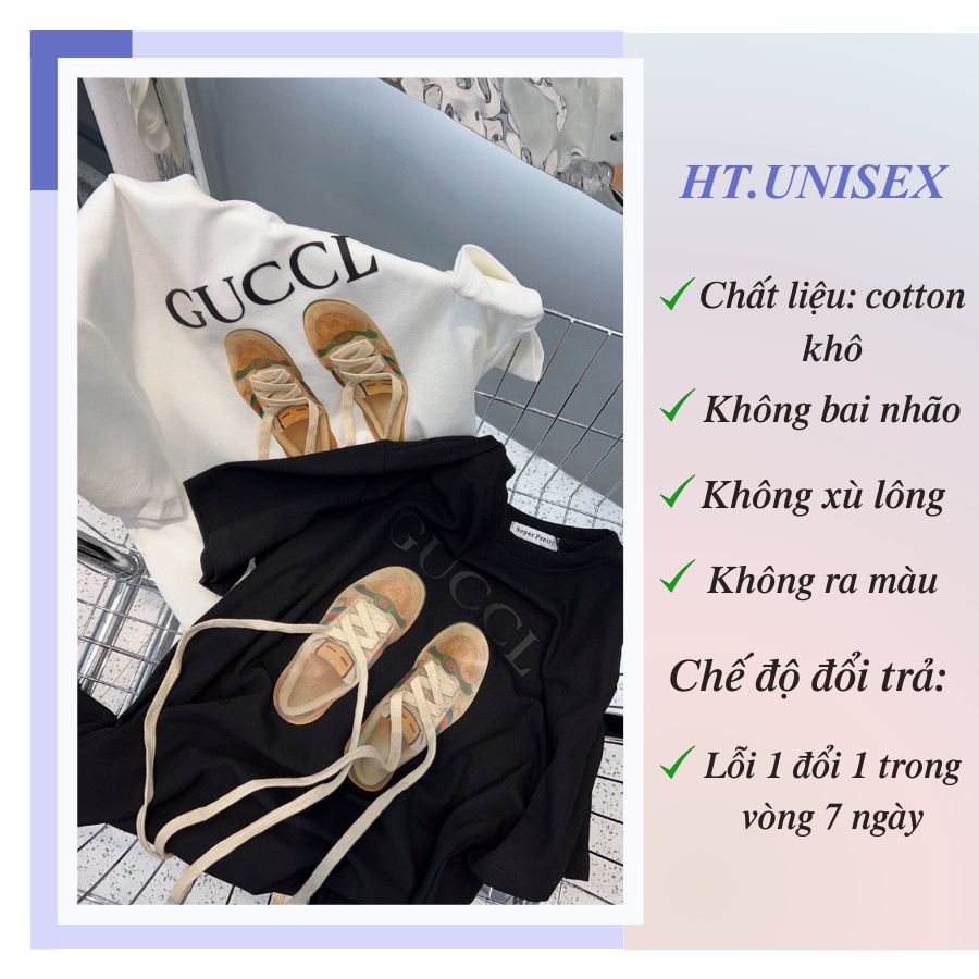 Áo thun 3158 nữ form rộng chất dày cotton khô quảng châu đôi giày GUUCCI NH1
