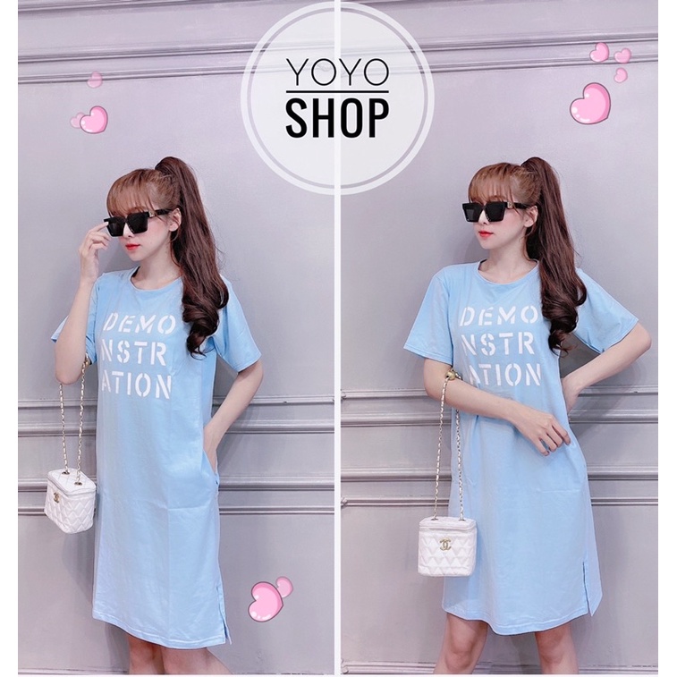 Đầm Bigsize Dáng Suông Thun Thái Cao Cấp Có Túi Xẻ Tà Form Từ 50-75kg | BigBuy360 - bigbuy360.vn