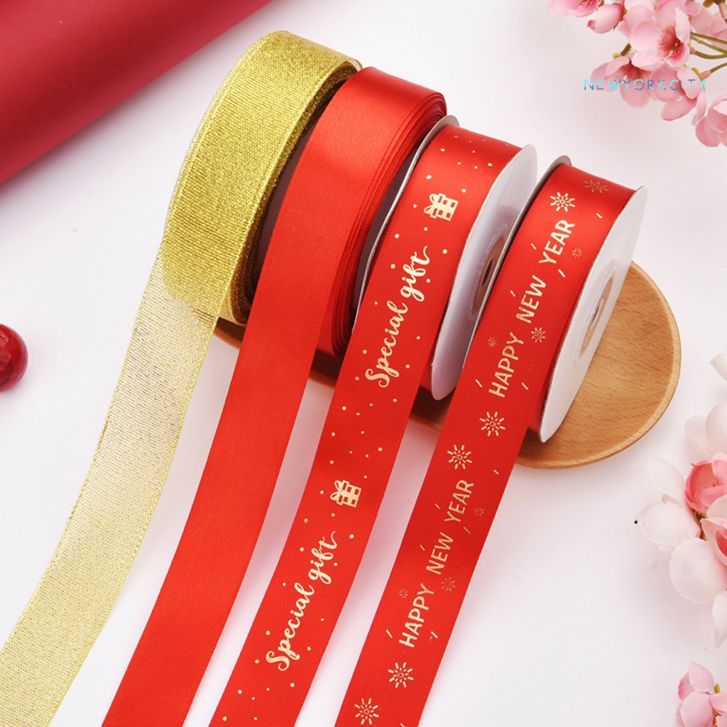 1 Cuộn Ruy Băng Họa Tiết Bông Tuyết Trang Trí Giáng Sinh