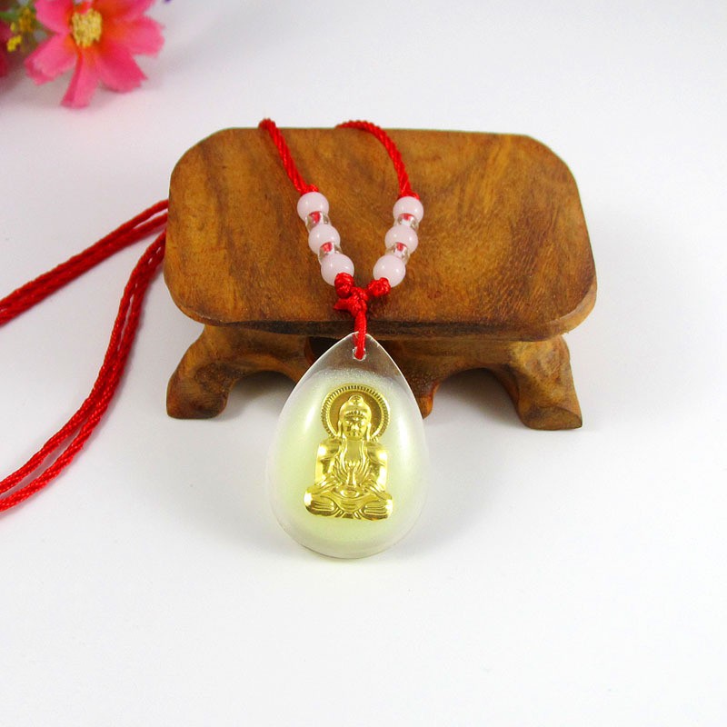 Mặt Dây Chuyền Pha Lê Phát Sáng 12 Cung Hoàng Đạo 12 Loket Kristal Zodiak (Miễn Phí Dây Đỏ)