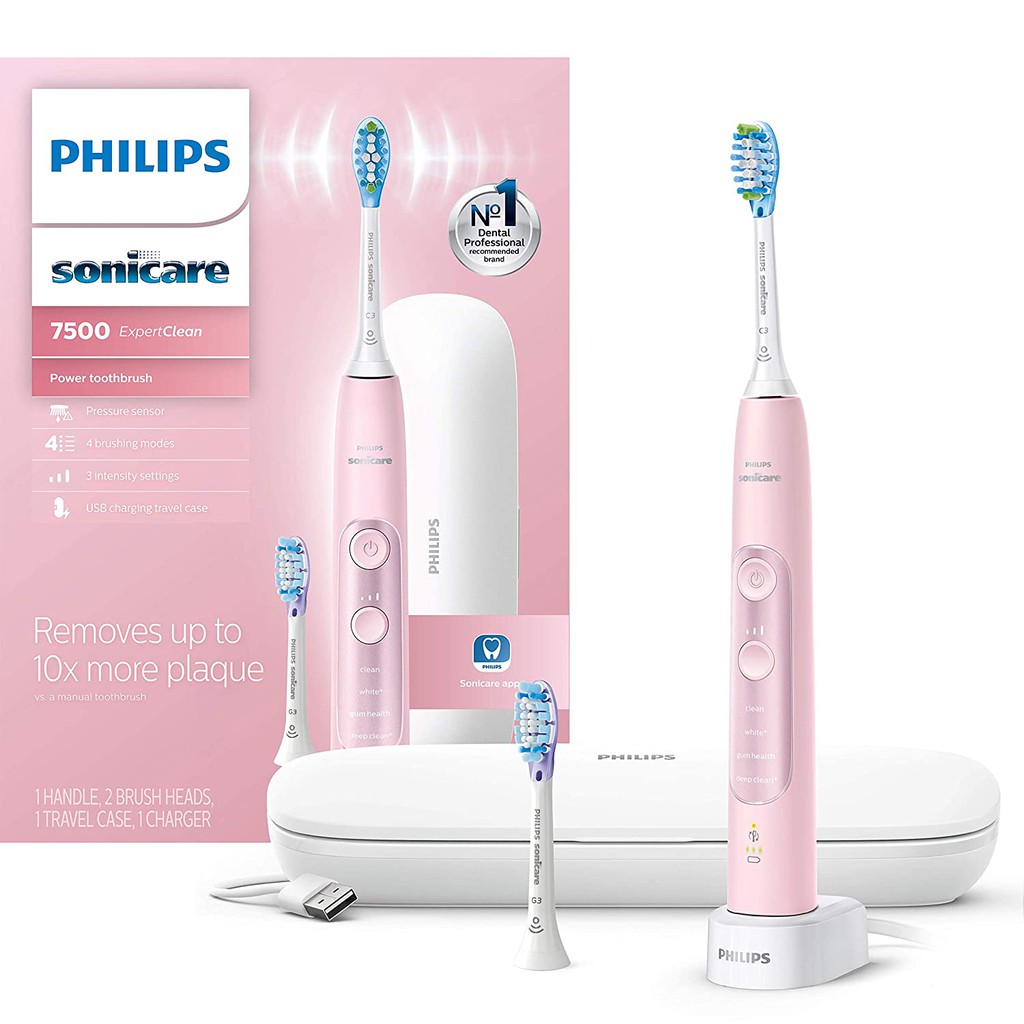 [Sale Sỉ] Bàn Chải Điện Philips Sonicare 7700, Philips Sonicare HX9690/07 ExpertClean 7500, Làm Trắng Răng, nướu