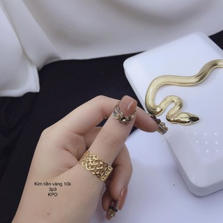 Nhẫn kim tiền may mắn,phụ kiện trang sức, có bảo hành,Vàng bạc an chi