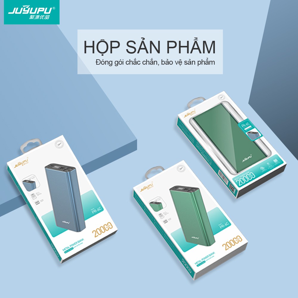 Sạc dự phòng FENGZHI PR6C 20000mAh màn hình chính hãng cho iPhone Samsung OPPO VIVO HUAWEI XIAOMI