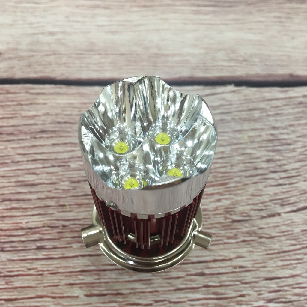 Đèn Led 4 tim 3 chân 3 tính năng pha cos và passing 7 màu hoàn hảoTuổi thọ cao