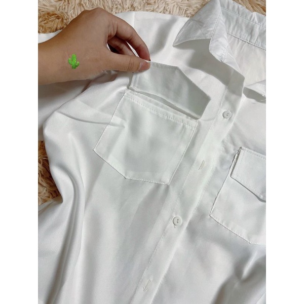 Áo sơ mi 2 túi lật tay chuẩn đẹp siêu xinh(B.C)