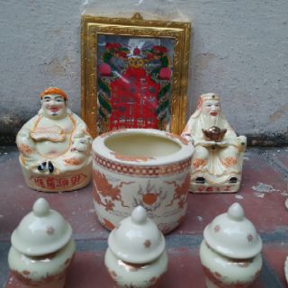 Bộ đồ thờ ban thần tài vàng