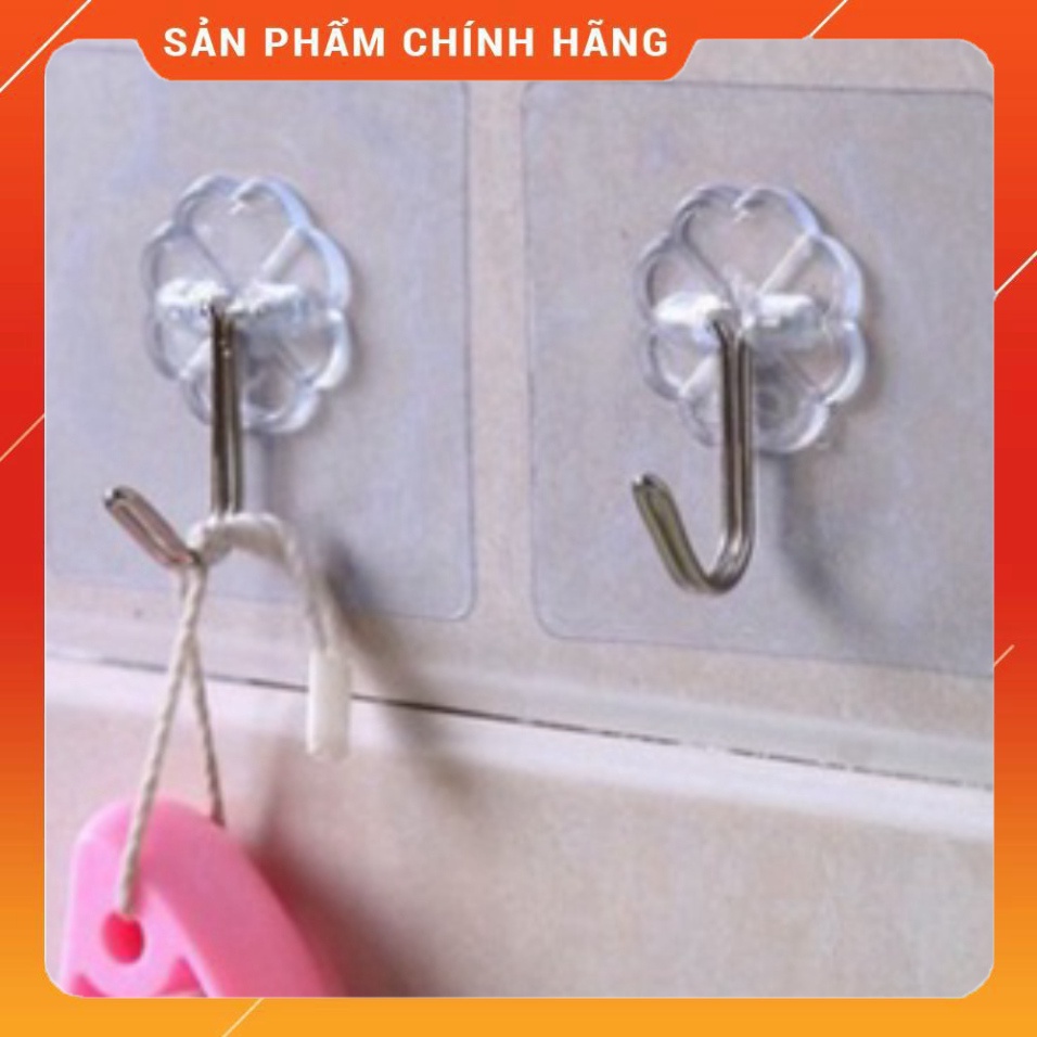 Miếng Dán Tường Siêu Dính Chịu Lực Treo Quần Áo Trong Suốt *FREESHIP* Móc Dính Tường Bền Bám Chắc Chắn