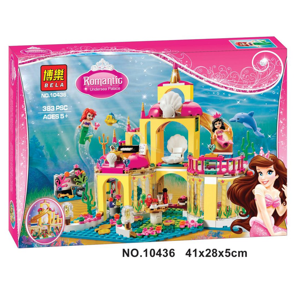 (CÓ SẴN) Lắp ghép Mô hình friends Cung Điện Nàng Tiên Cá bela 10436 Ariel Princess