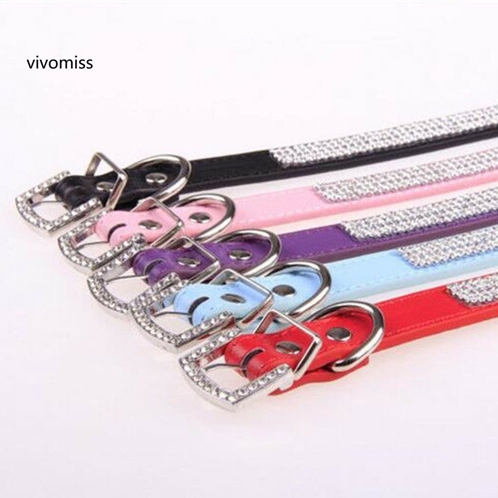 Vòng Cổ Giả Da Đính Đá Cho Thú Cưng