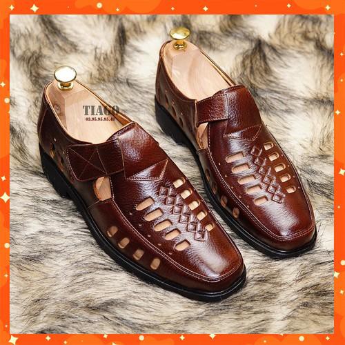 Giày rọ giày hè nam da bò thoáng mát