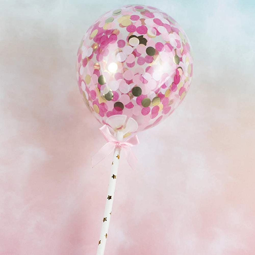 Phụ kiện trang trí bánh kem sinh nhật bằng acrylic hình bong bóng dễ thương