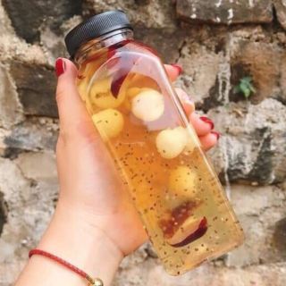 Chai nhựa vuông 330ml miệng rộng