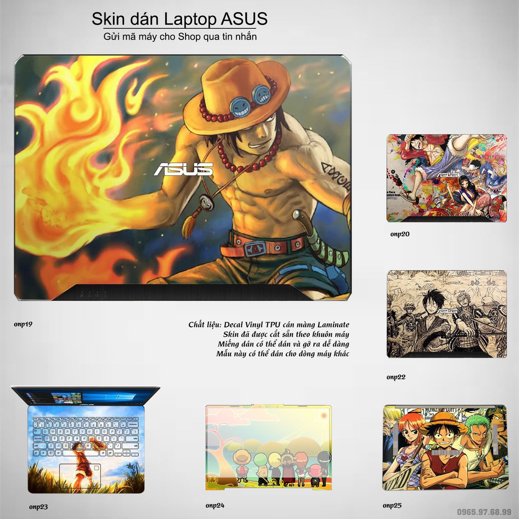 Skin dán Laptop Asus in hình One Piece nhiều mẫu 21 (inbox mã máy cho Shop)