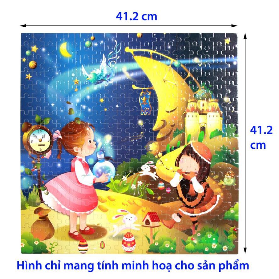 Tranh ghép hình 300 mảnh cho bé phát triển trí thông minh có hộp đựng (được chọn mẫu)