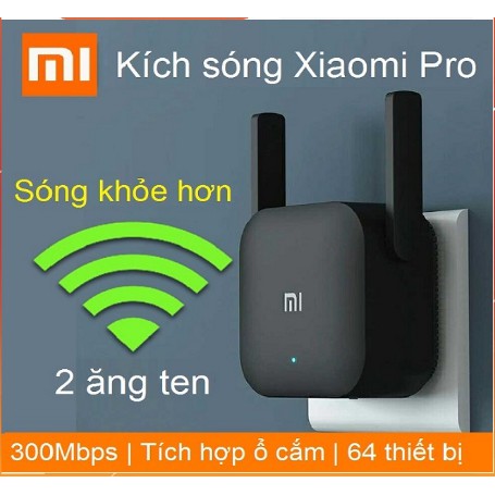 Kích sóng Xiaomi Mi Wifi Repeater Pro phiên bản mới 300 Mbps