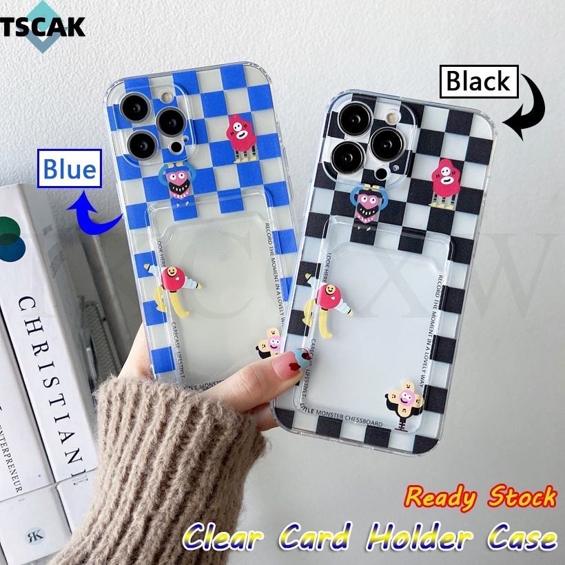 Ốp điện thoại silicon trong suốt có ngăn đựng thẻ cho Oppo A7 AX7 A7X A5S AX5S AX5 A3S F9 F19 Pro Reno 5 5F 5K 5 Lite 6z