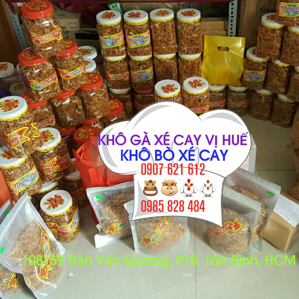 [Handmade] 2 hộp Khô gà xé (CAY VÀ KHÔNG CAY) vị Huế