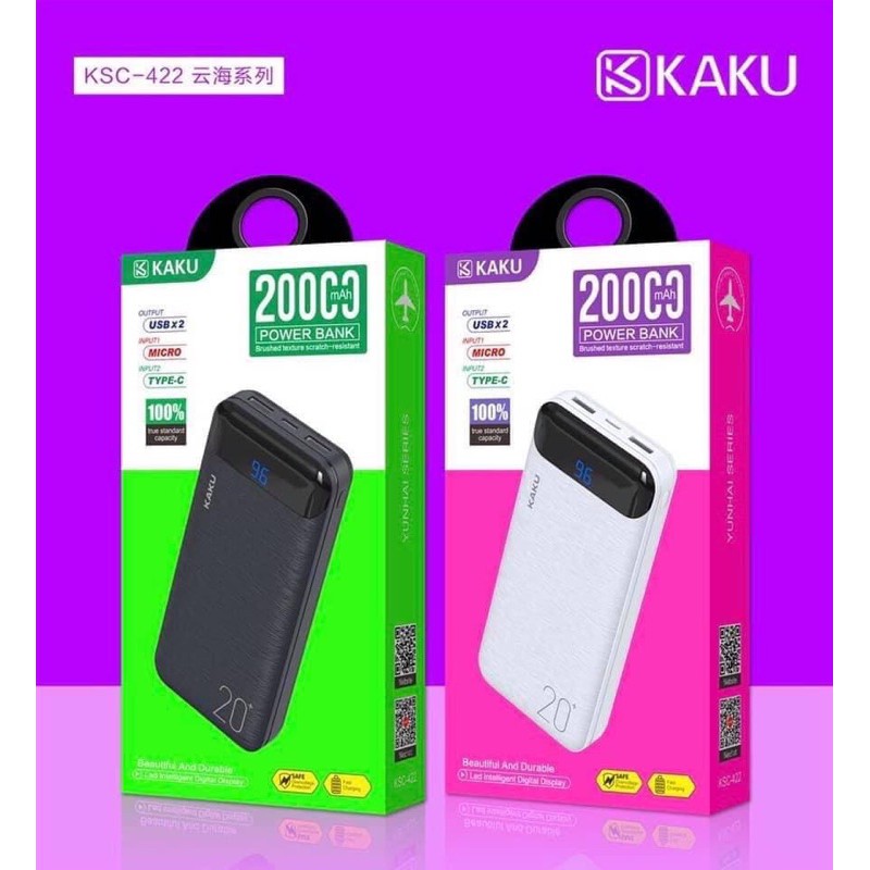 Sạc dự phòng KAKU mã KSC 422 dung lượng 10.000mah - BH 6 THÁNG