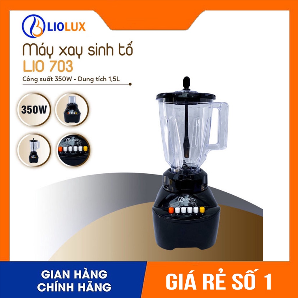 Máy xay sinh tố Liolux LIO-703, Máy xay đa năng dung tích 1.5L xay rau củ, xay đá chuyên biệt - Bảo hành 12 tháng